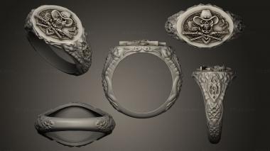Jewelry rings Skull ring 3d model